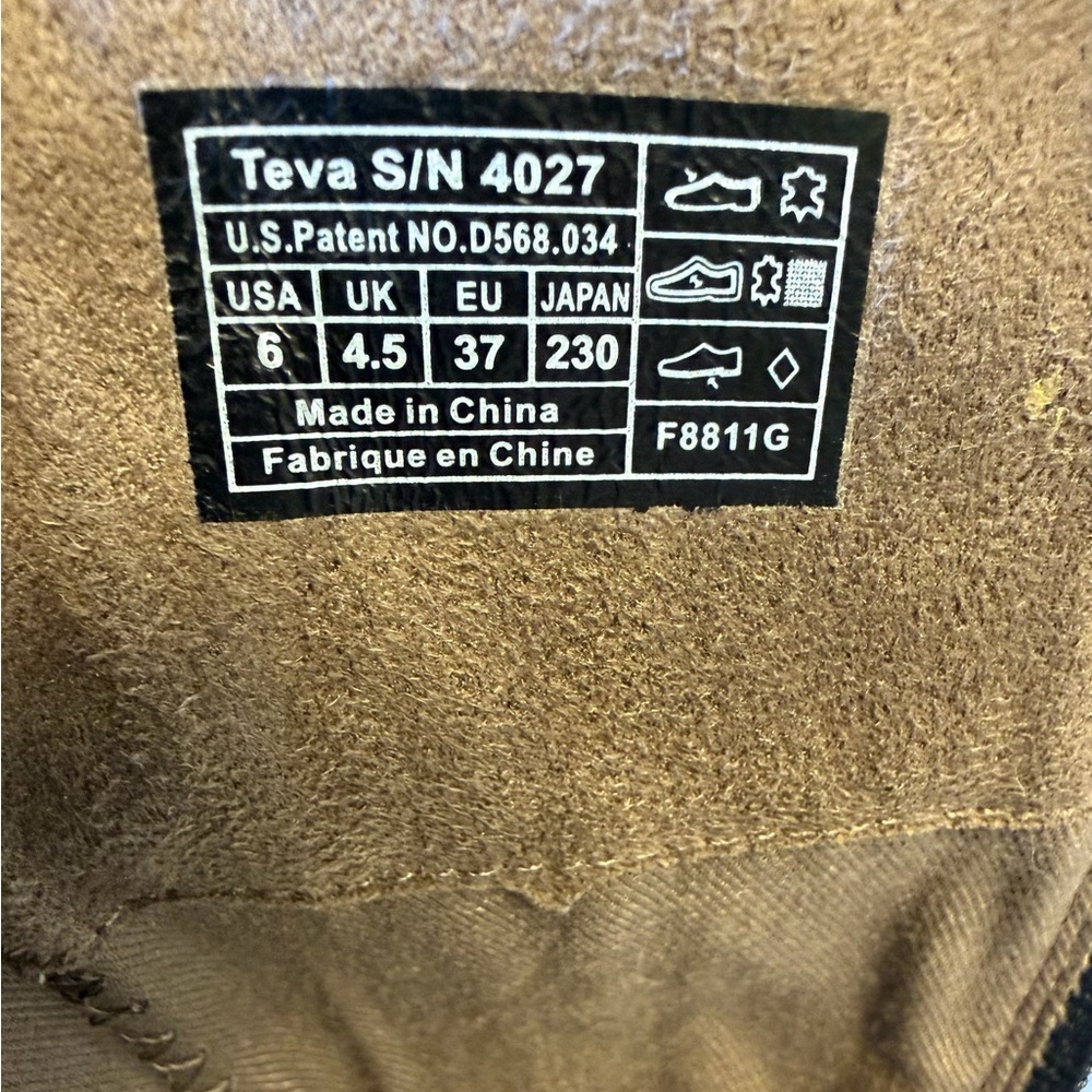 Teva Montecito Women’s Black Leather Mid-Calf Zip Riding Boot Casual Size 6 - Picture 9 of 11